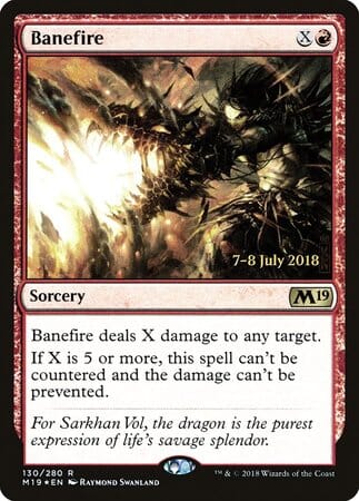 Banefire [Core Set 2019 Promos] MTG Single Magic: The Gathering  | Multizone: Comics And Games