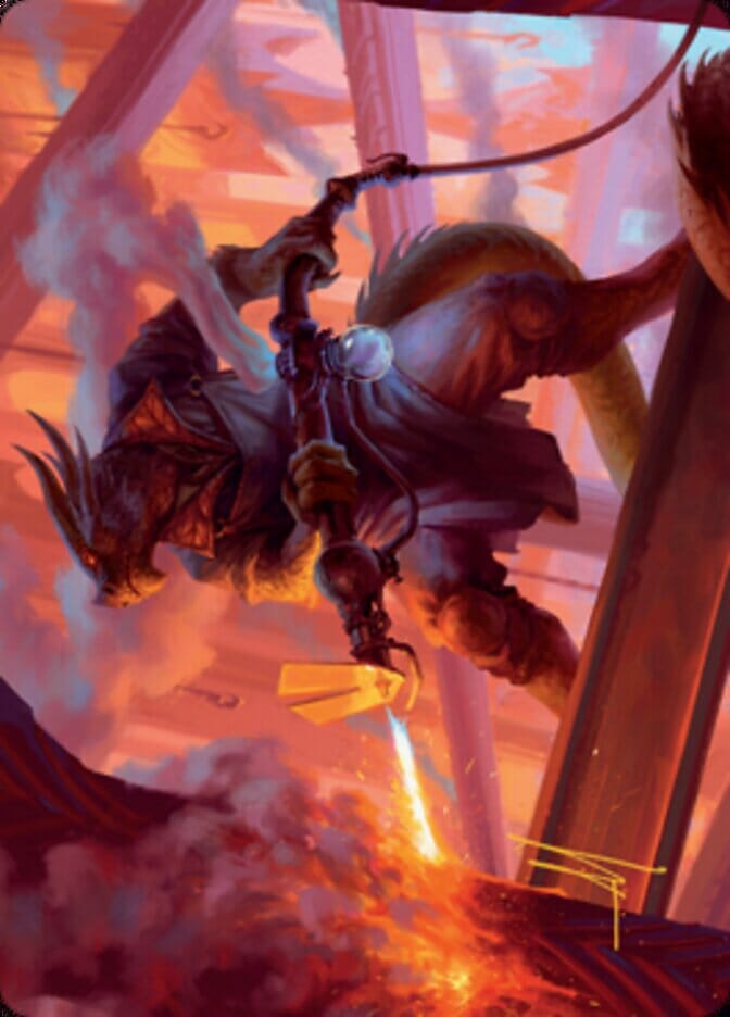 Plasma Jockey Art Card (Gold-Stamped Signature) [Streets of New Capenna Art Series] MTG Single Magic: The Gathering  | Multizone: Comics And Games