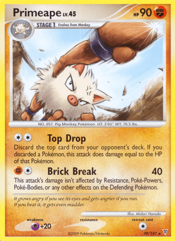 Primeape (39/147) [Platinum: Supreme Victors] Pokemon Single Pokémon  | Multizone: Comics And Games