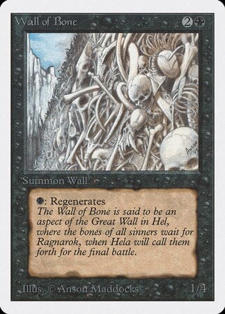 Wall of Bone [Unlimited Edition] MTG Single Magic: The Gathering  | Multizone: Comics And Games