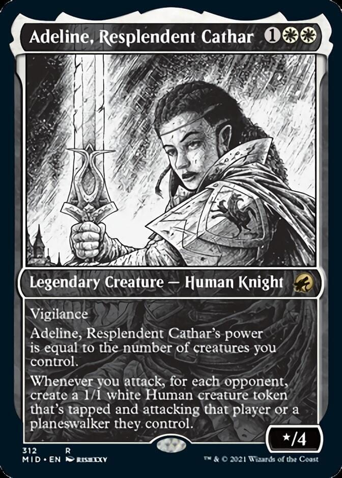 Adeline, Resplendent Cathar (Showcase Eternal Night) [Innistrad: Midnight Hunt] MTG Single Magic: The Gathering  | Multizone: Comics And Games