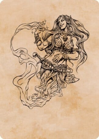 Djinni Windseer (Showcase) Art Card [Dungeons & Dragons: Adventures in the Forgotten Realms Art Series] MTG Single Magic: The Gathering  | Multizone: Comics And Games