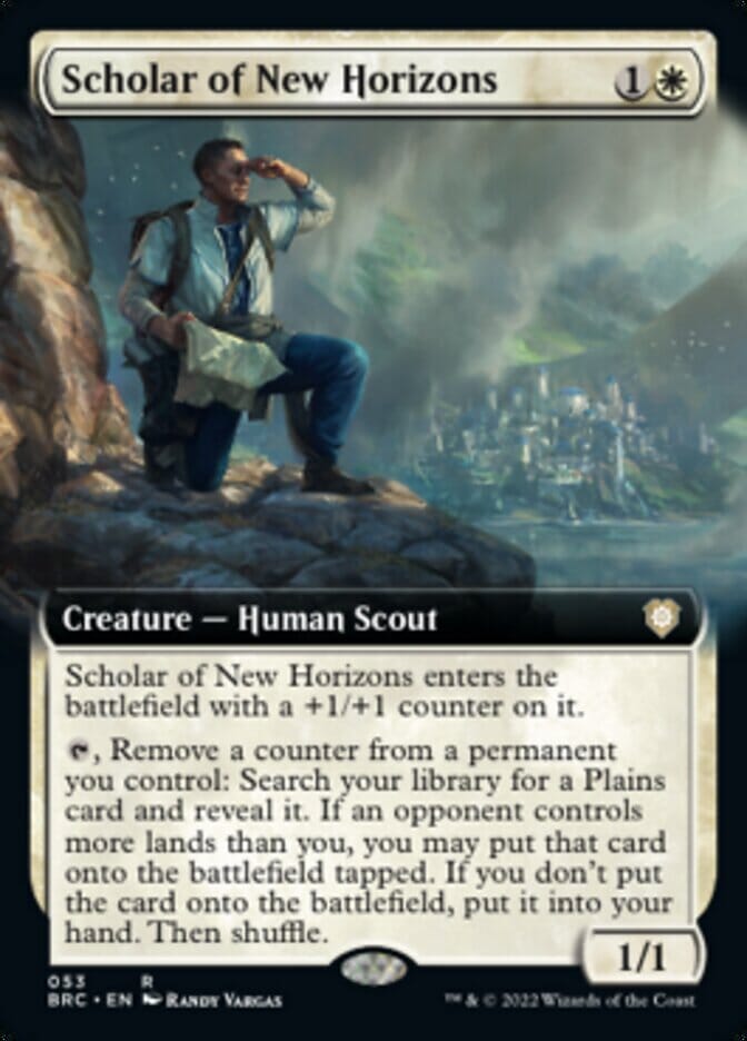 Scholar of New Horizons (Extended Art) [The Brothers' War Commander] MTG Single Magic: The Gathering  | Multizone: Comics And Games