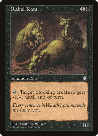 Rabid Rats [Stronghold] MTG Single Magic: The Gathering  | Multizone: Comics And Games