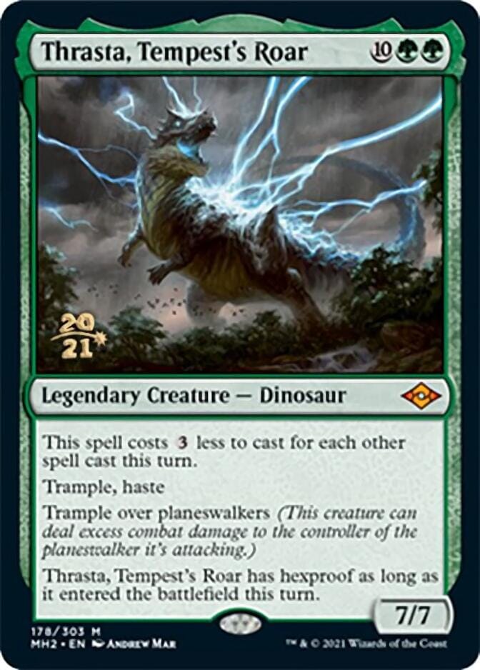 Thrasta, Tempest's Roar [Modern Horizons 2 Prerelease Promos] MTG Single Magic: The Gathering  | Multizone: Comics And Games
