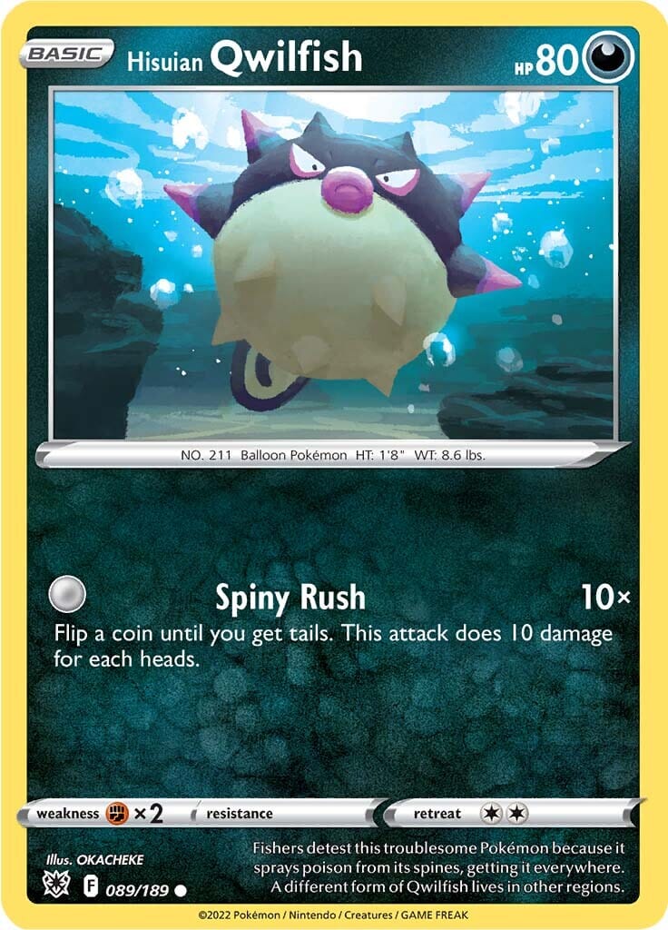 Hisuian Qwilfish (089/189) [Sword & Shield: Astral Radiance] Pokemon Single Pokémon  | Multizone: Comics And Games
