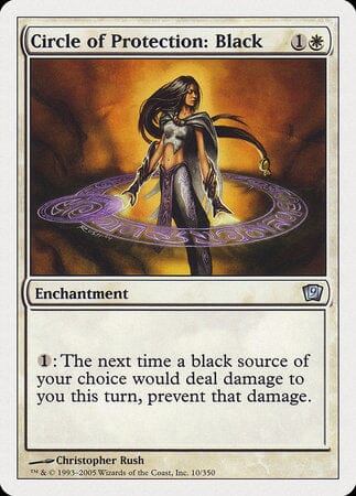 Circle of Protection: Black [Ninth Edition] MTG Single Magic: The Gathering  | Multizone: Comics And Games