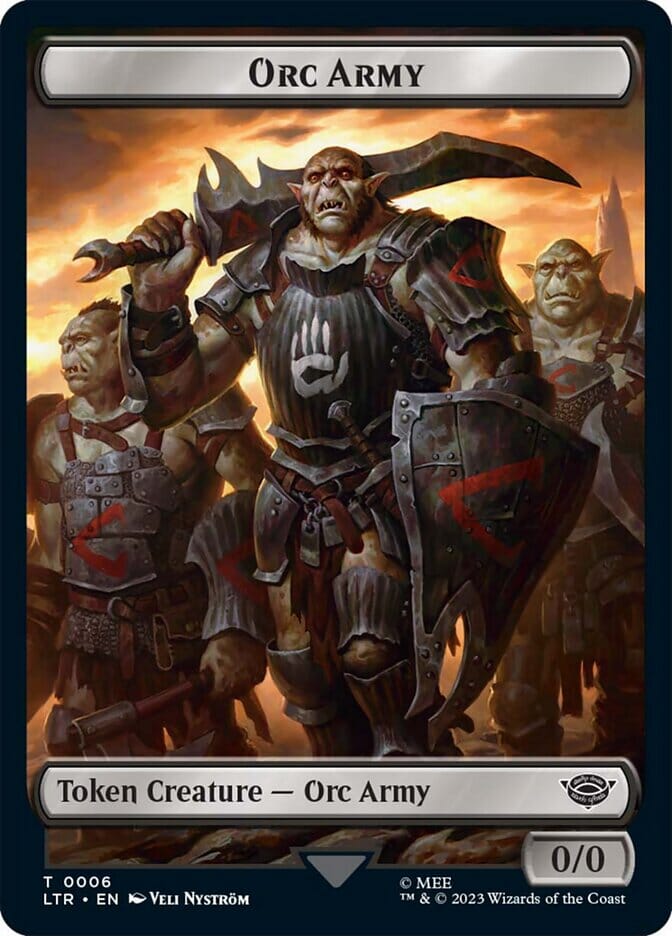 Orc Army Token (06) [The Lord of the Rings: Tales of Middle-Earth Tokens] MTG Single Magic: The Gathering  | Multizone: Comics And Games