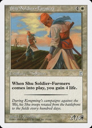 Shu Soldier-Farmers [Portal Three Kingdoms] MTG Single Magic: The Gathering  | Multizone: Comics And Games