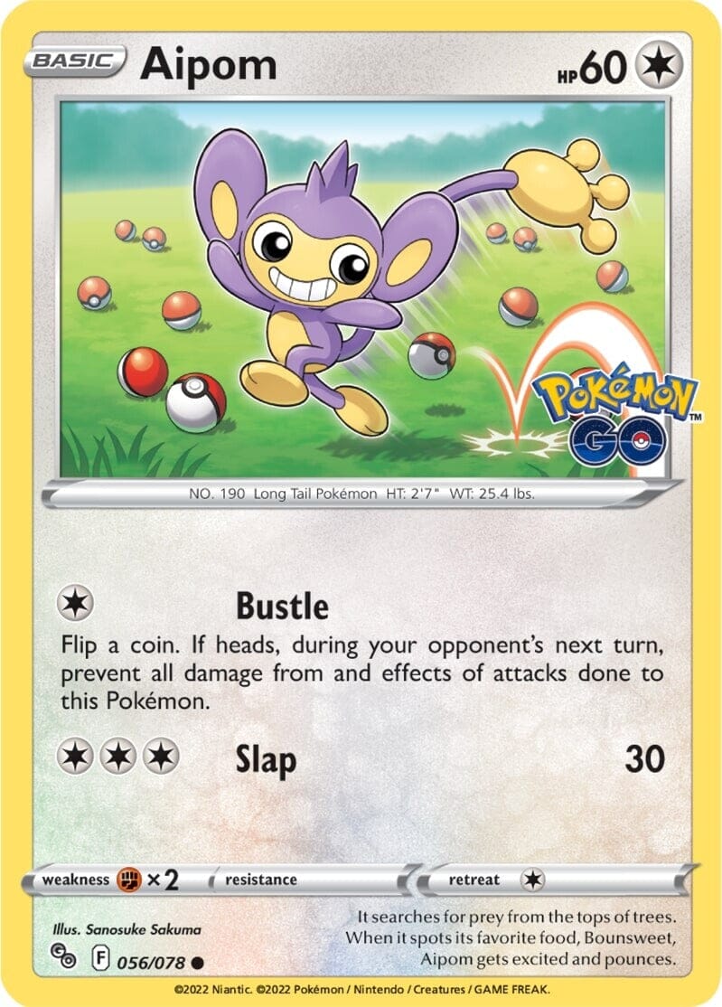 Aipom (056/078) [Pokémon GO] Pokemon Single Pokémon  | Multizone: Comics And Games