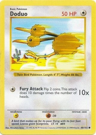 Doduo (48/102) [Base Set Shadowless Unlimited] Pokemon Single Pokémon  | Multizone: Comics And Games