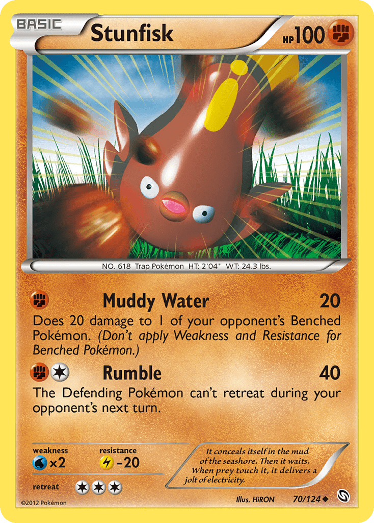 Stunfisk (70/124) [Black & White: Dragons Exalted] Pokemon Single Pokémon  | Multizone: Comics And Games