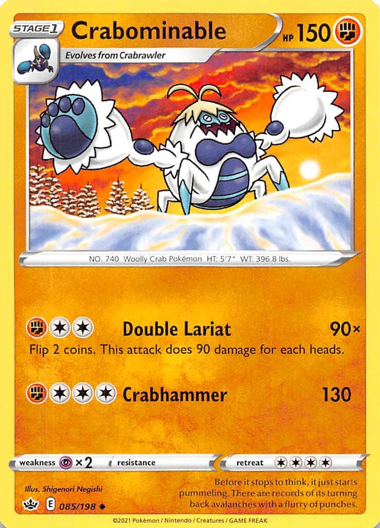 Crabominable (085/198) [Sword & Shield: Chilling Reign] Pokemon Single Pokémon  | Multizone: Comics And Games