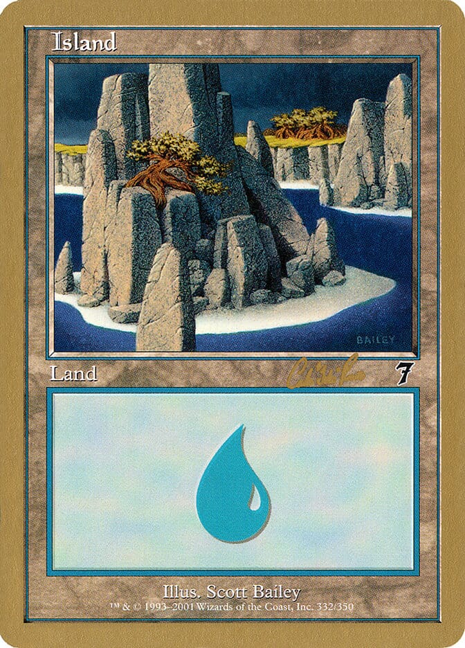Island (cr332) (Carlos Romao) [World Championship Decks 2002] MTG Single Magic: The Gathering  | Multizone: Comics And Games