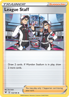 League Staff (153/185) [Sword & Shield: Vivid Voltage] Pokemon Single Pokémon  | Multizone: Comics And Games