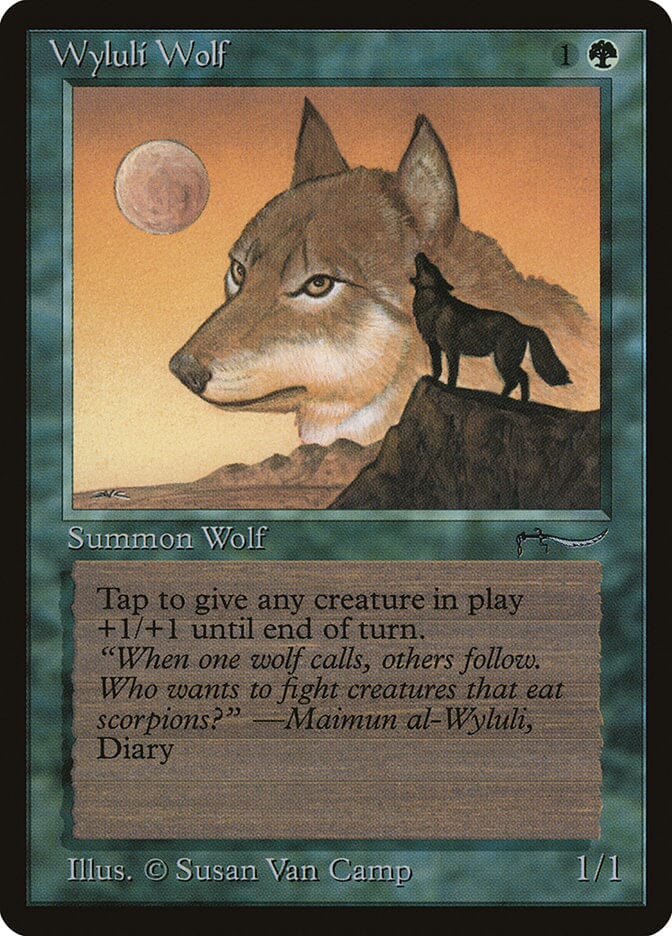 Wyluli Wolf (Dark Mana Cost) [Arabian Nights] MTG Single Magic: The Gathering  | Multizone: Comics And Games