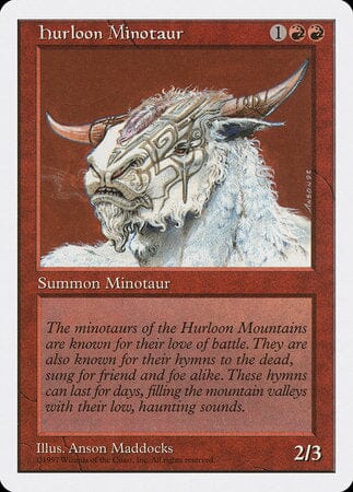 Hurloon Minotaur [Fifth Edition] MTG Single Magic: The Gathering  | Multizone: Comics And Games