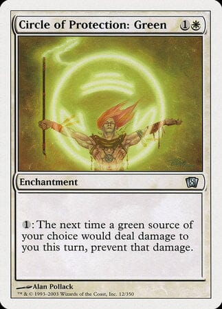 Circle of Protection: Green [Eighth Edition] MTG Single Magic: The Gathering  | Multizone: Comics And Games