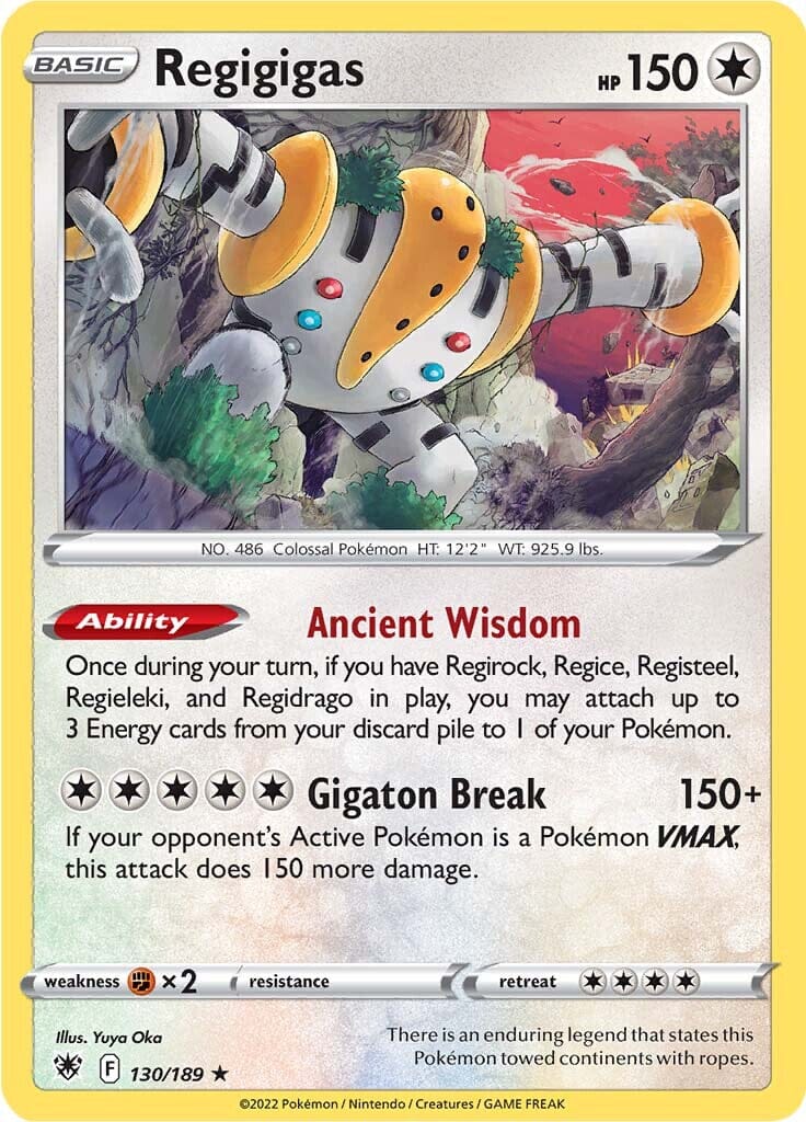Regigigas (130/189) [Sword & Shield: Astral Radiance] Pokemon Single Pokémon  | Multizone: Comics And Games
