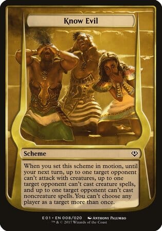 Know Evil (Archenemy: Nicol Bolas) [Archenemy: Nicol Bolas Schemes] MTG Single Magic: The Gathering  | Multizone: Comics And Games