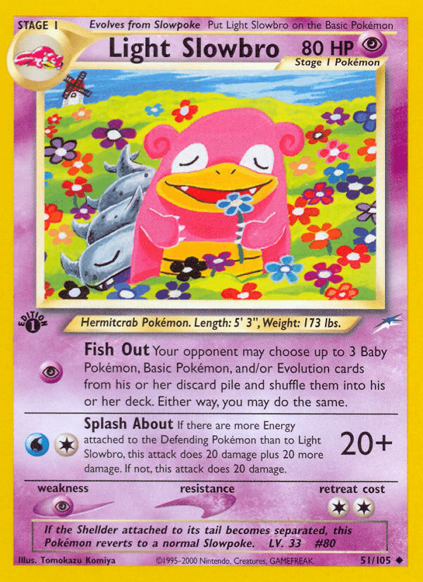 Light Slowbro (51/105) [Neo Destiny 1st Edition] Pokemon Single Pokémon  | Multizone: Comics And Games