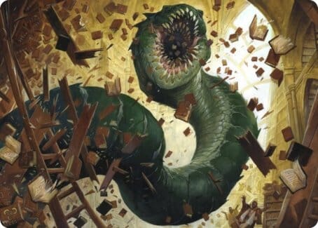Bookwurm Art Card [Strixhaven: School of Mages Art Series] MTG Single Magic: The Gathering  | Multizone: Comics And Games