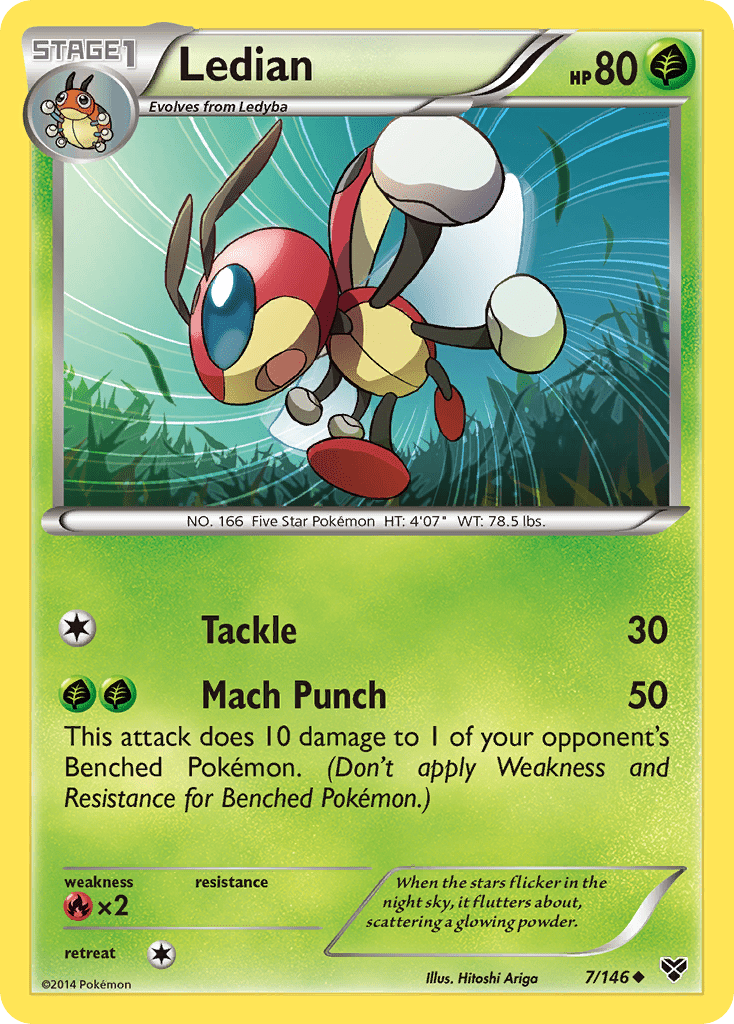 Ledian (7/146) [XY: Base Set] Pokemon Single Pokémon  | Multizone: Comics And Games