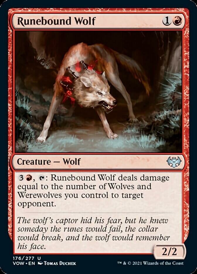 Runebound Wolf [Innistrad: Crimson Vow] MTG Single Magic: The Gathering  | Multizone: Comics And Games