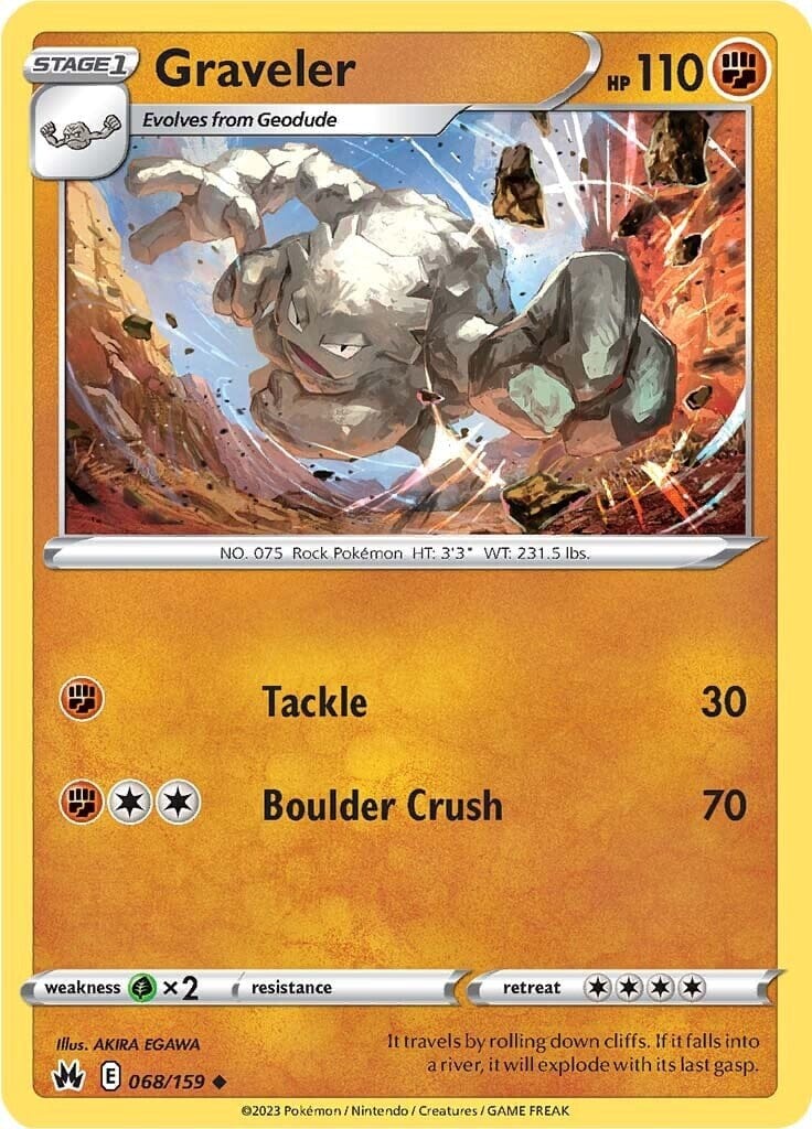 Graveler (068/159) [Sword & Shield: Crown Zenith] Pokemon Single Pokémon  | Multizone: Comics And Games
