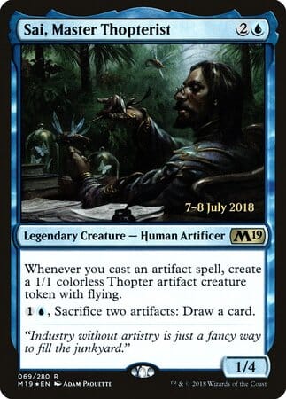 Sai, Master Thopterist [Core Set 2019 Promos] MTG Single Magic: The Gathering  | Multizone: Comics And Games