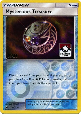 Mysterious Treasure (113/131) (League Promo Staff) [Sun & Moon: Forbidden Light] Pokemon Single Pokémon  | Multizone: Comics And Games