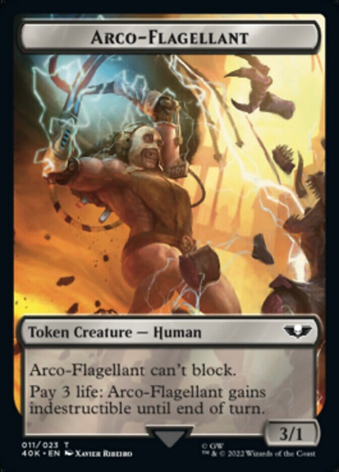 Soldier (004) // Arco-Flagellant Double-sided Token (Surge Foil) [Universes Beyond: Warhammer 40,000 Tokens] MTG Single Magic: The Gathering  | Multizone: Comics And Games