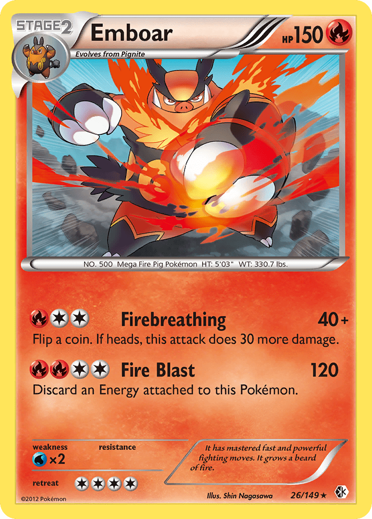 Emboar (26/149) [Black & White: Boundaries Crossed] Pokemon Single Pokémon  | Multizone: Comics And Games