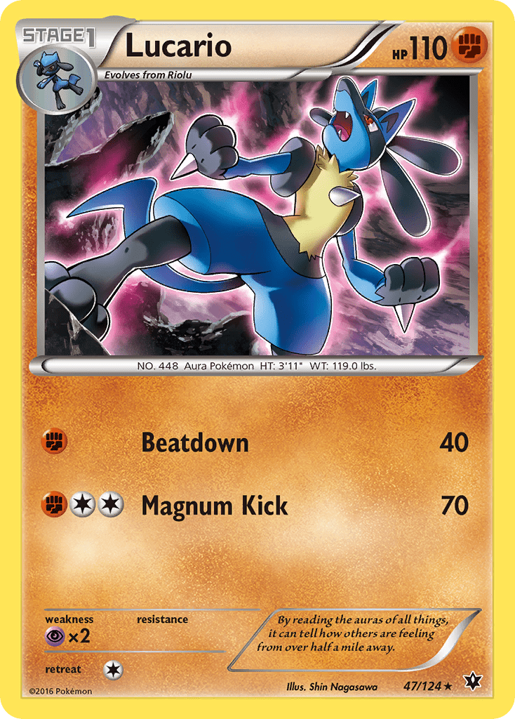 Lucario (47/124) [XY: Fates Collide] Pokemon Single Pokémon  | Multizone: Comics And Games