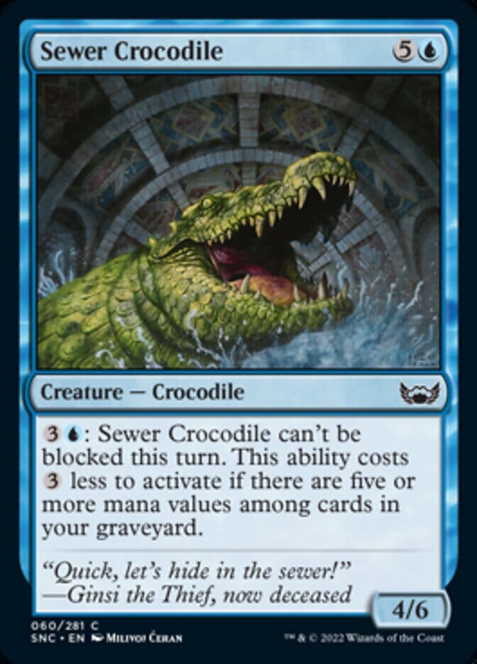 Sewer Crocodile [Streets of New Capenna] MTG Single Magic: The Gathering  | Multizone: Comics And Games