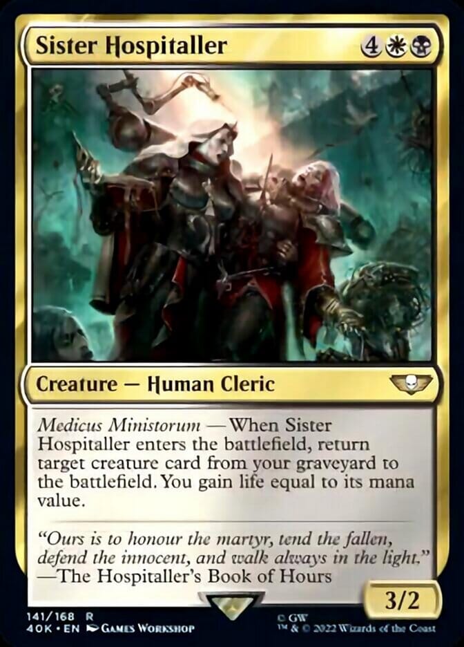 Sister Hospitaller [Universes Beyond: Warhammer 40,000] MTG Single Magic: The Gathering  | Multizone: Comics And Games