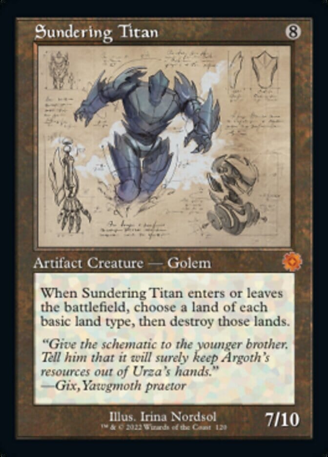 Sundering Titan (Retro Schematic) [The Brothers' War Retro Artifacts] MTG Single Magic: The Gathering  | Multizone: Comics And Games