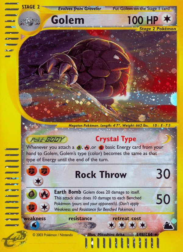 Golem (148/144) [Skyridge] Pokemon Single Pokémon  | Multizone: Comics And Games