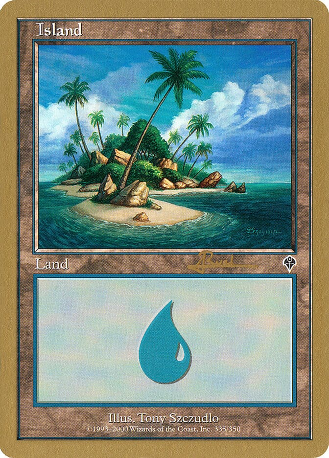 Island (ar335a) (Antoine Ruel) [World Championship Decks 2001] MTG Single Magic: The Gathering  | Multizone: Comics And Games