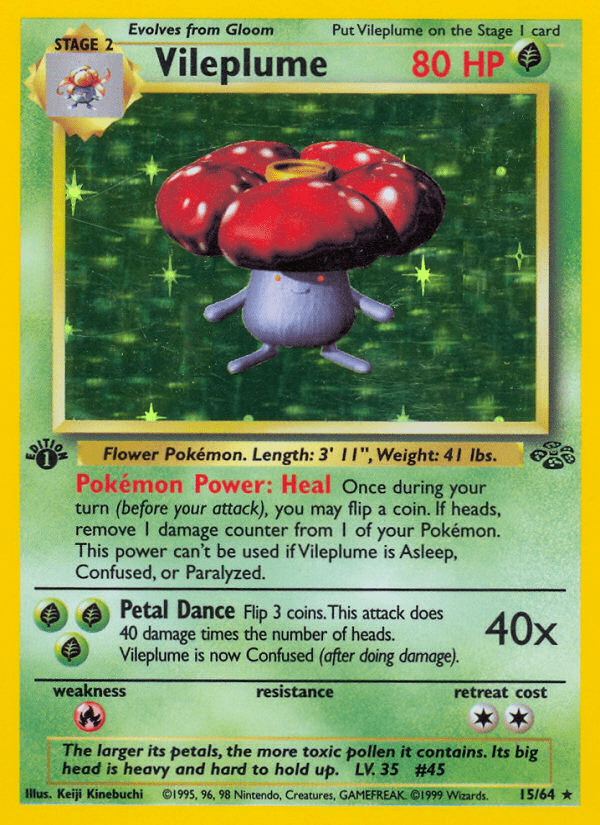 Vileplume (15/64) [Jungle 1st Edition] Pokemon Single Pokémon  | Multizone: Comics And Games