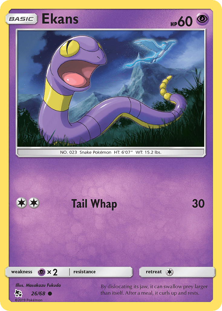 Ekans (26/68) [Sun & Moon: Hidden Fates] Pokemon Single Pokémon  | Multizone: Comics And Games
