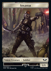 Soldier (003) // Ultramarines Honour Guard Double-sided Token (Surge Foil) [Universes Beyond: Warhammer 40,000 Tokens] MTG Single Magic: The Gathering  | Multizone: Comics And Games