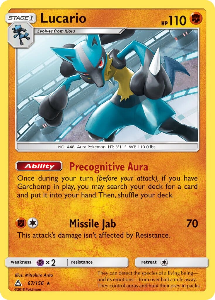 Lucario (67/156) (Theme Deck Exclusive) [Sun & Moon: Ultra Prism] Pokemon Single Pokémon  | Multizone: Comics And Games