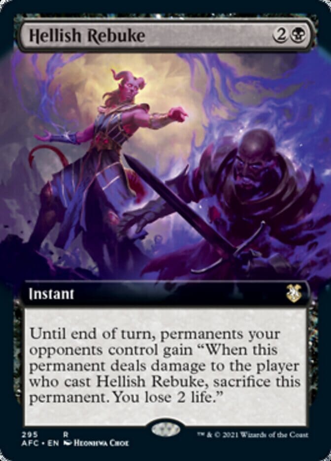 Hellish Rebuke (Extended) [Dungeons & Dragons: Adventures in the Forgotten Realms Commander] MTG Single Magic: The Gathering  | Multizone: Comics And Games