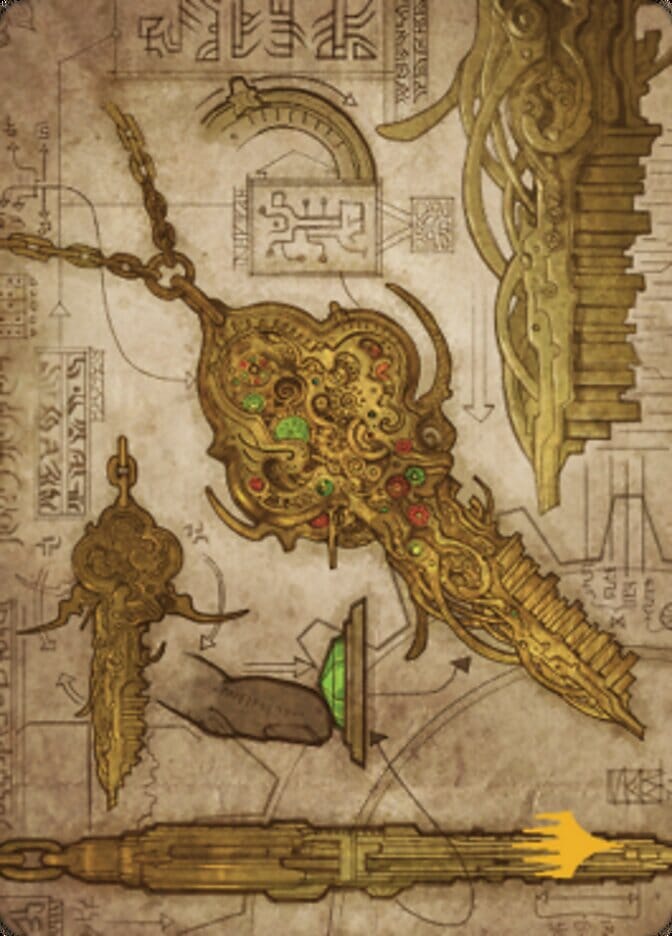 Key to the City Art Card (Gold-Stamped Planeswalker Symbol) [The Brothers' War Art Series] MTG Single Magic: The Gathering  | Multizone: Comics And Games