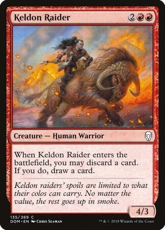 Keldon Raider [Dominaria] MTG Single Magic: The Gathering  | Multizone: Comics And Games