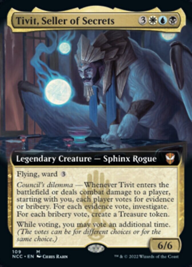 Tivit, Seller of Secrets (Extended Art) [Streets of New Capenna Commander] MTG Single Magic: The Gathering  | Multizone: Comics And Games