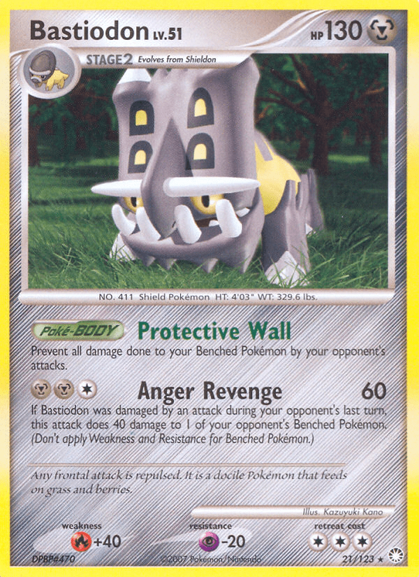 Bastiodon (21/123) [Diamond & Pearl: Mysterious Treasures] Pokemon Single Pokémon  | Multizone: Comics And Games
