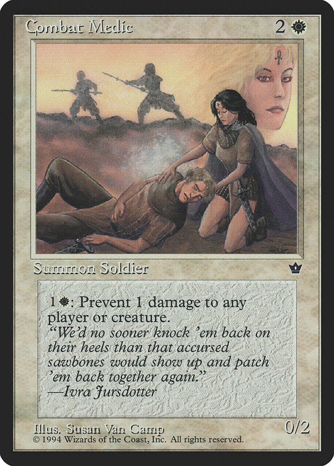 Combat Medic (Susan Van Camp) [Fallen Empires] MTG Single Magic: The Gathering  | Multizone: Comics And Games