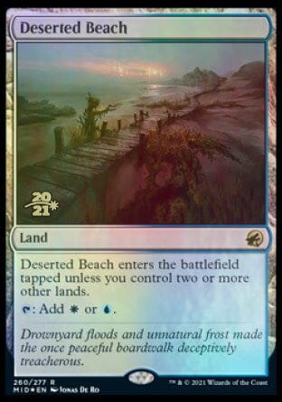 Deserted Beach [Innistrad: Midnight Hunt Prerelease Promos] MTG Single Magic: The Gathering  | Multizone: Comics And Games